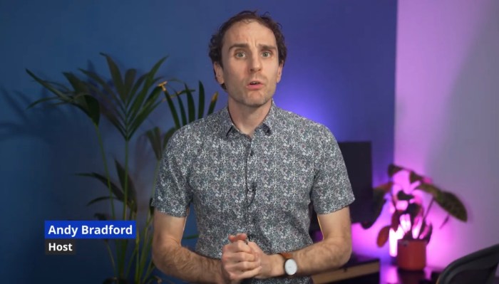 A screenshot of the training course, showing the presenter